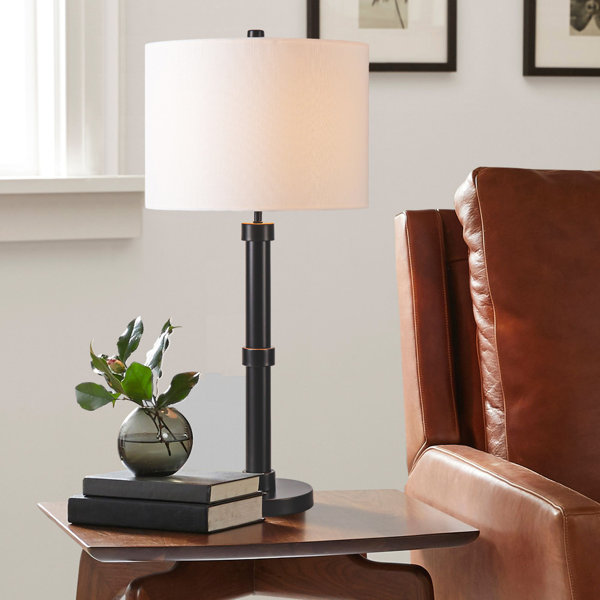 Mercer41 Maxeen 24"H Modern Metal Table Lamp for Living Room Bedroom